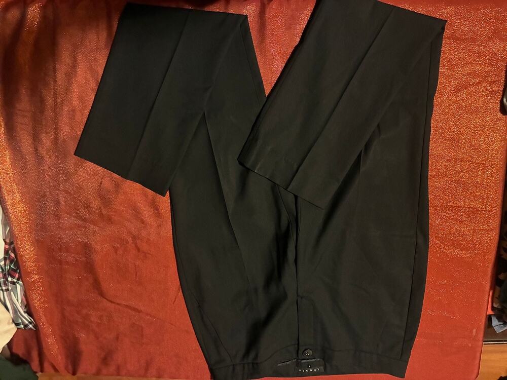 Theory Pants Womens 6 Black Tailored Dress Slacks Flat Front Work Professional